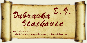 Dubravka Vlatković vizit kartica